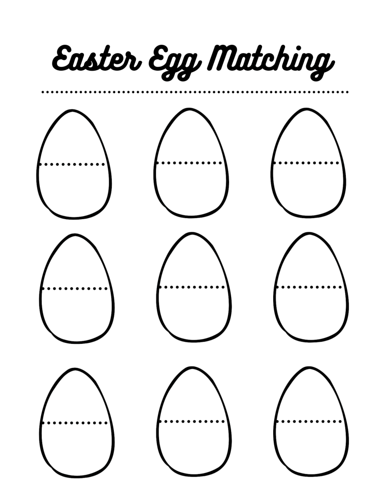 Your toddler will love this easter egg matching activity. 