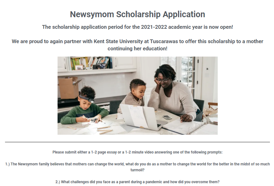 newsymom scholarship