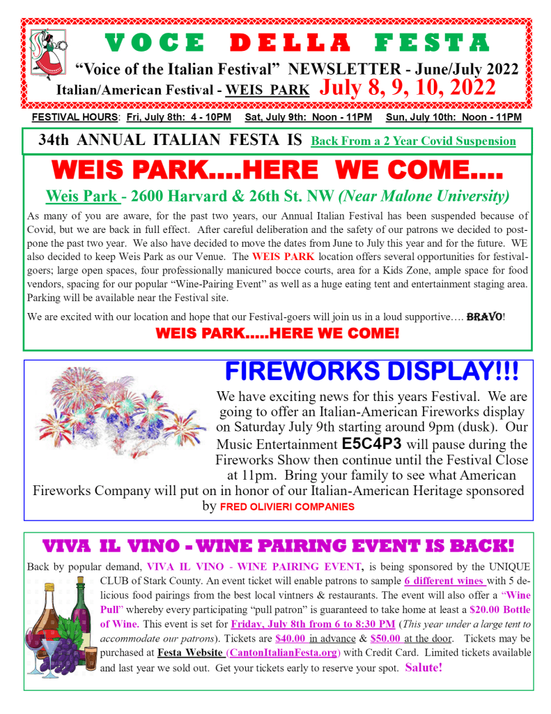 Stark County Italian American Festival! - Newsymom